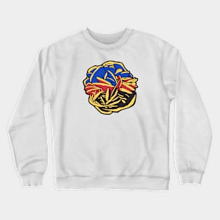 Polyamory Pride Flag Desert Rose Mineral Mineralogy Geology Crewneck Sweatshirt